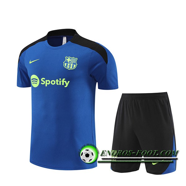 Ensemble Training T-Shirts FC Barcelone Bleu/Noir 2024/2025