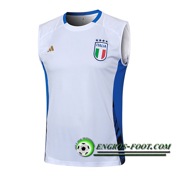 Training Debardeur Italie Blanc/Bleu 2024/2025