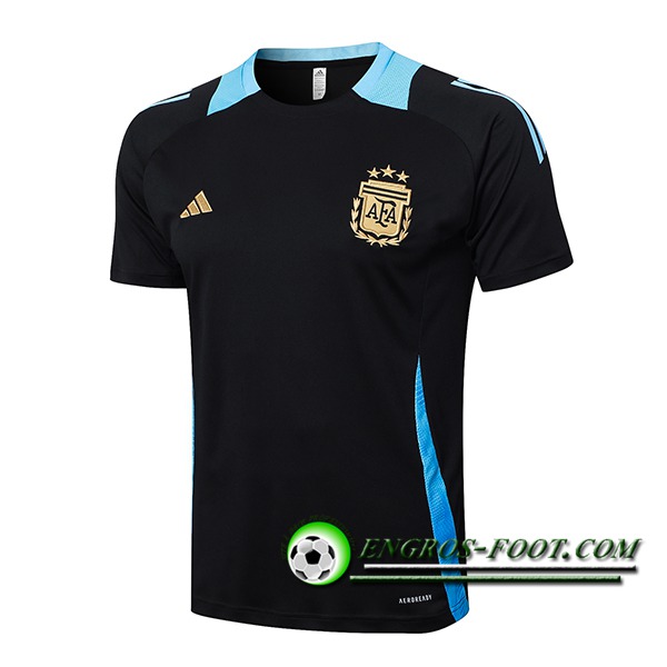 Training T-Shirts Argentin Noir/Bleu 2024/2025