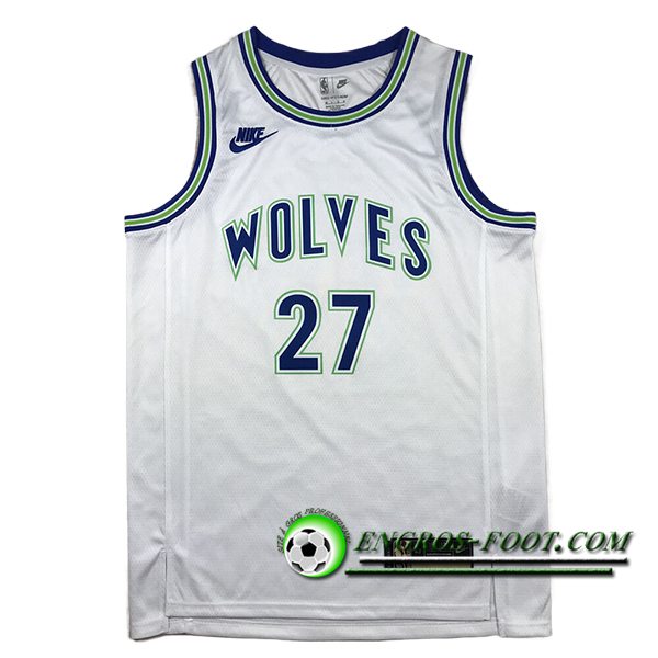 Maillot Minnesota Timberwolves (GOBERT #27) 2024/25 Blanc/Bleu/Vert