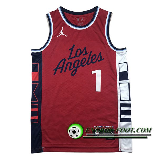 Maillot Los Angeles Clippers (HARDEN #1) 2024/25 Rouge/Noir/Blanc