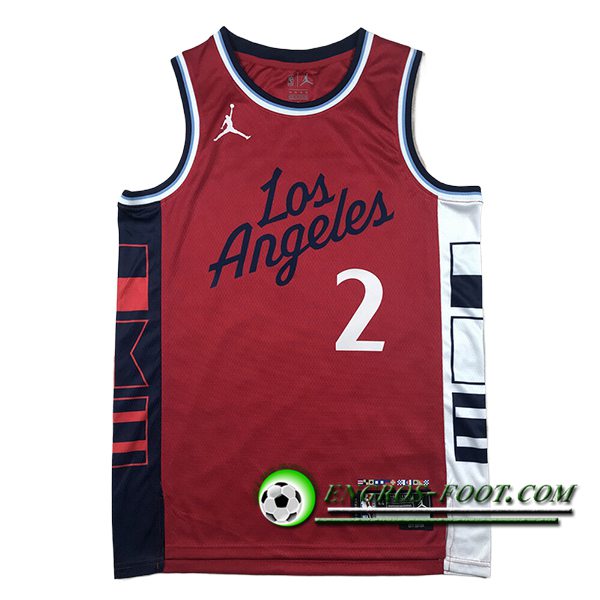 Maillot Los Angeles Clippers (LEONARD #2) 2024/25 Rouge/Noir/Blanc