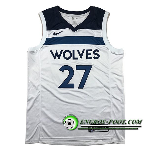 Maillot Minnesota Timberwolves (GOBERT #27) 2024/25 Blanc/Bleu -02