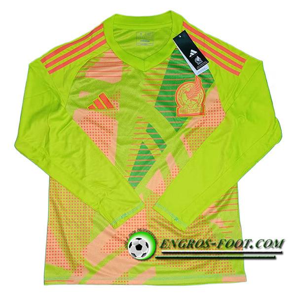 Maillot Equipe Foot Mexique Gardien De But Manches Longues Vert 2024/2025