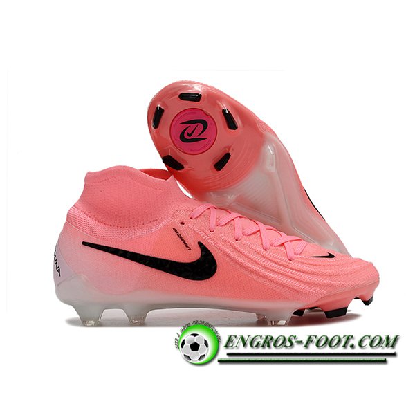 Nike Chaussures de Foot Phantom Luna Elite NU FG Rose/Noir -03