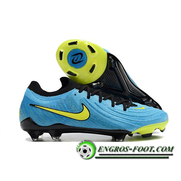 Nike Chaussures de Foot Phantom Luna Elite NU FG Bleu/Noir/Vert