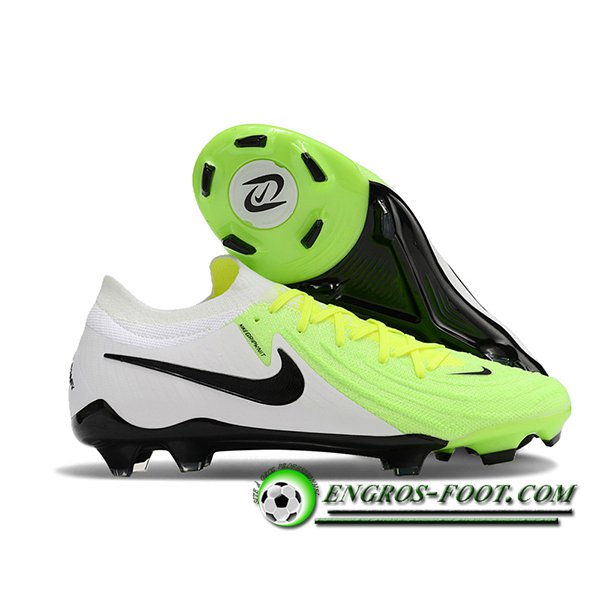 Nike Chaussures de Foot Phantom Luna Elite NU FG Blanc/Noir/Vert -03