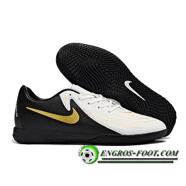 Nike Chaussures de Foot Phantom GX II ACAD LV8 IC Blanc/Noir/Jaune