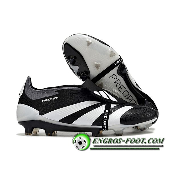 Adidas Chaussures de Foot Predator Elite Tongue FG Blanc/Noir