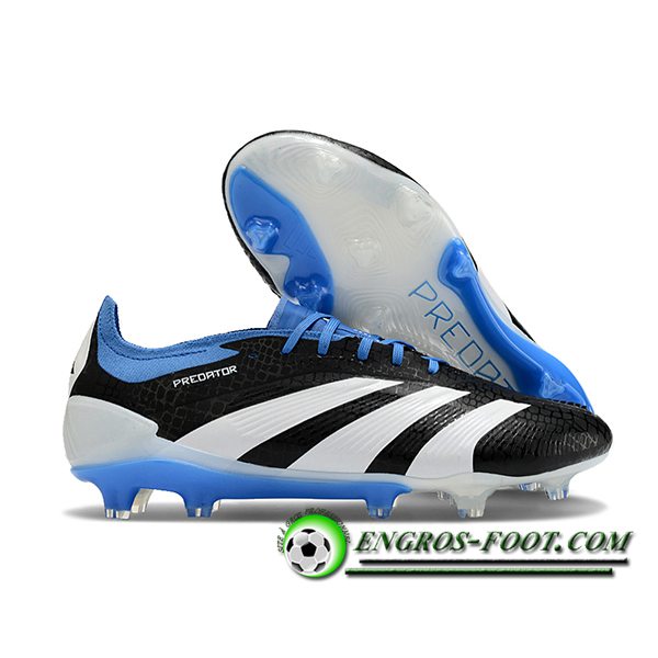 Adidas Chaussures de Foot Predator Elite FG Blanc/Noir/Bleu