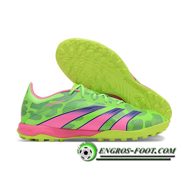 Adidas Chaussures de Foot PREDATOR 24 ELITE TF BOOTS Vert/Rose