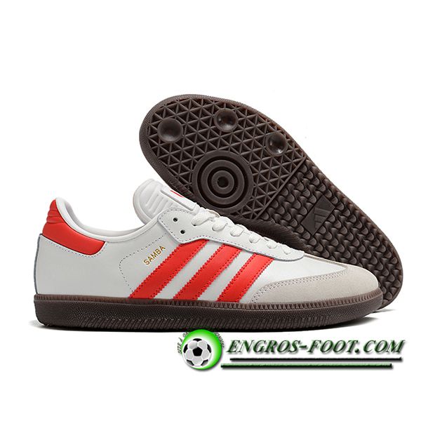 Adidas Chaussures de Foot SAMBA MESSI INDOOR BOOTS Blanc/Gris/Rouge