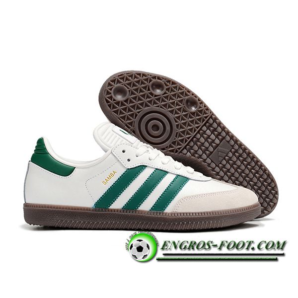 Adidas Chaussures de Foot SAMBA MESSI INDOOR BOOTS Blanc/Gris/Vert