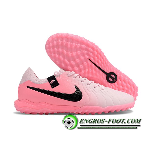 Nike Chaussures de Foot Tiempo Legend X PRO TF Noir/Rose