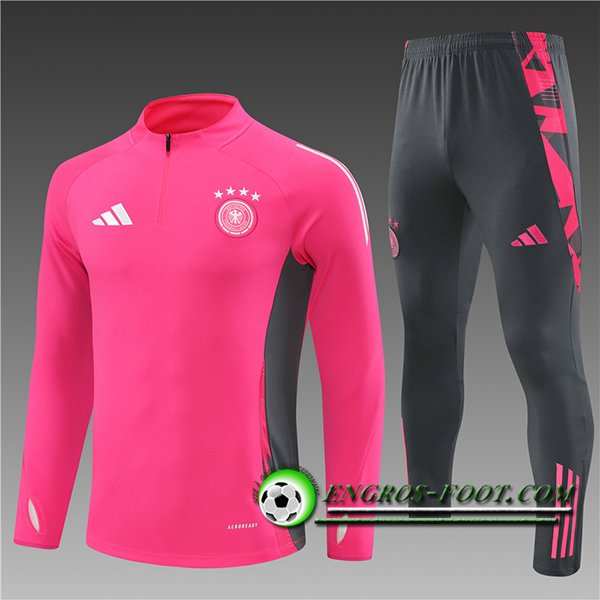 Ensemble Survetement de Foot Allemagne Enfant Rose/Gris 2024/2025