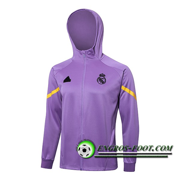 Veste A Capuche Real Madrid Pourpre/Jaune 2024/2025