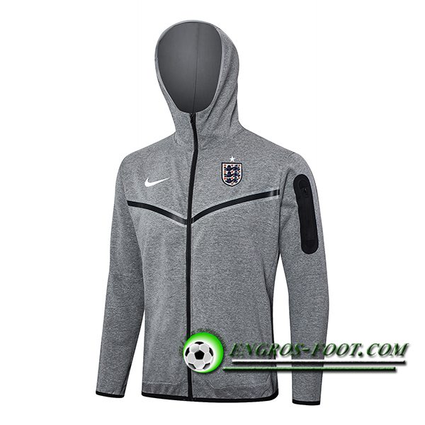 Veste A Capuche Angleterre Gris 2024/2025