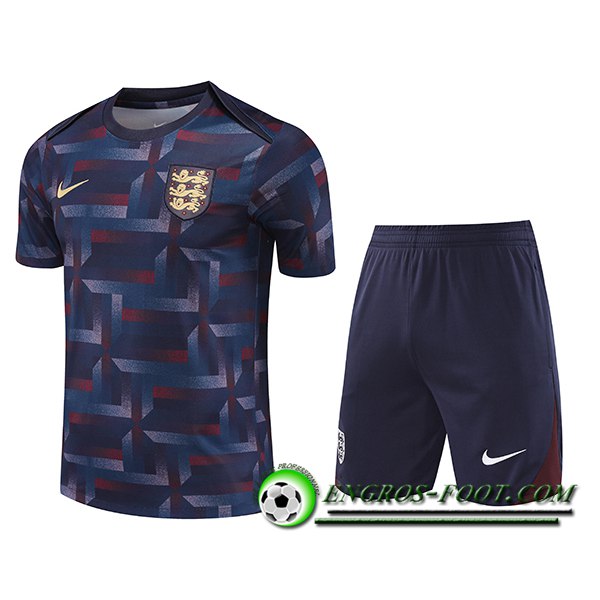 Ensemble Training T-Shirts Angleterre Bleu Foncé 2024/2025