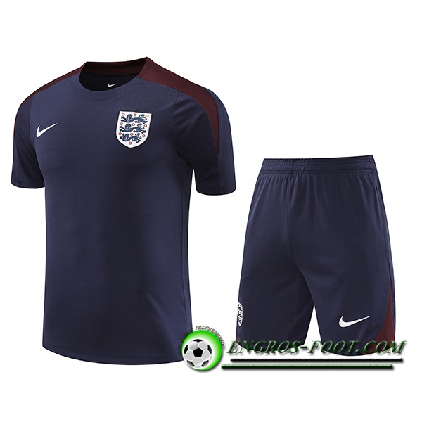 Ensemble Training T-Shirts Angleterre Bleu/Rouge 2024/2025