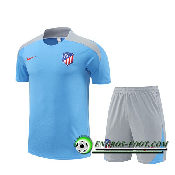 Ensemble Training T-Shirts Atletico Madrid Bleu/Gris 2024/2025