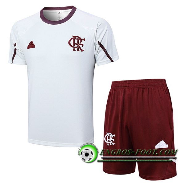 Ensemble Training T-Shirts Flamengo Blanc/Rouge 2024/2025