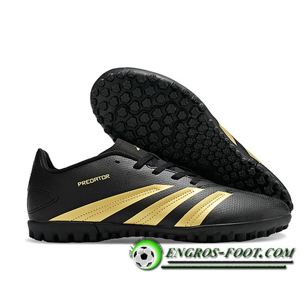 Adidas Chaussures de Foot Predator Club TF Noir/Jaune -02