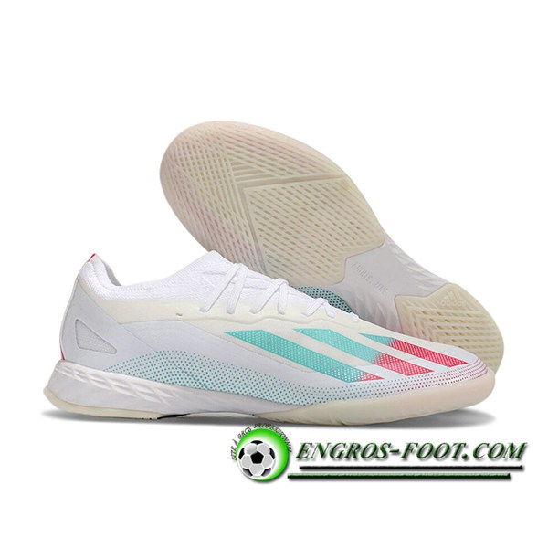 Adidas Chaussures de Foot X CRAZYFAST.1 IC BOOTS Blanc/Vert/Rouge