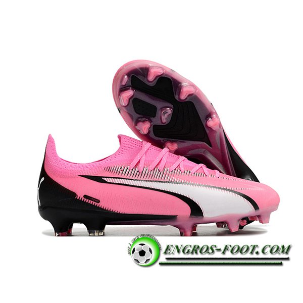 PUMA Chaussures de Foot Ultra Ultimate FG Rose/Blanc/Noir