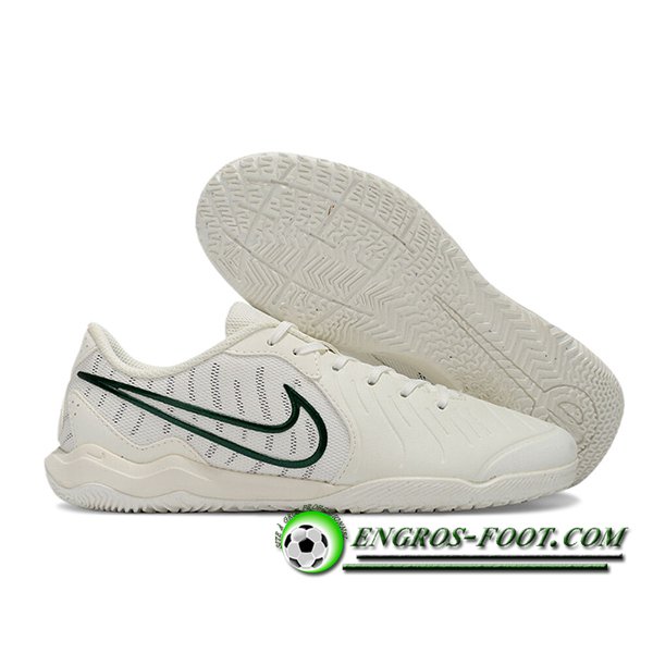 Nike Chaussures de Foot Legend 10 Academy IC Blanc/Vert