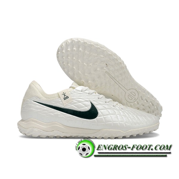 Nike Chaussures de Foot Tiempo Legend X PRO TF Blanc/Noir