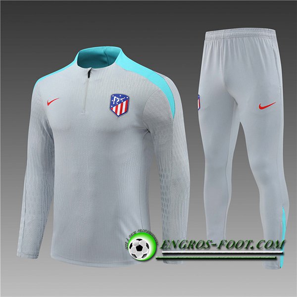 Ensemble Survetement de Foot Atletico Madrid Enfant Gris/Vert 2024/2025