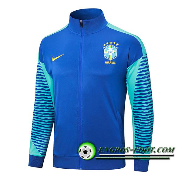 Veste Foot Brésil Bleu/Vert 2024/2025