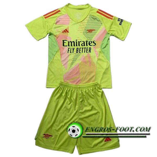 Maillot de Foot Arsenal Enfant Gardien de But Vert 2024/2025