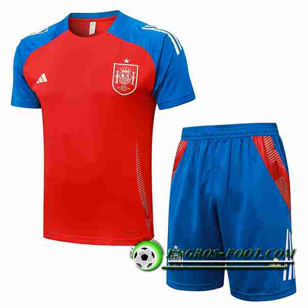 Ensemble Training T-Shirts Espagne Rouge/Bleu 2024/2025 -02