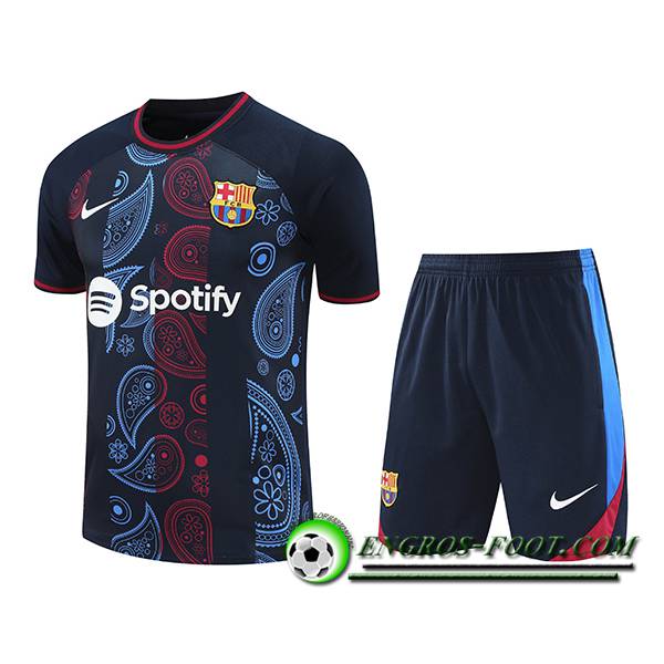 Ensemble Training T-Shirts FC Barcelone Noir/Rouge/Bleu 2024/2025