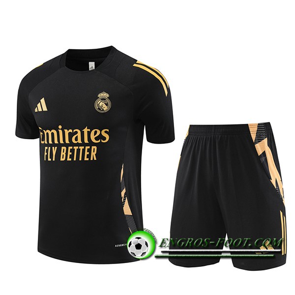Ensemble Training T-Shirts Real Madrid Noir/Jaune 2024/2025