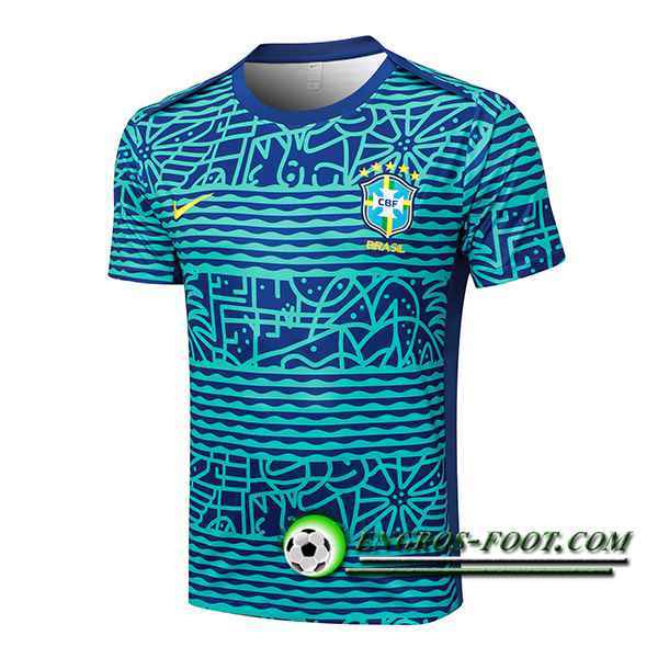 Training T-Shirts Brésil Bleu/Vert 2024/2025