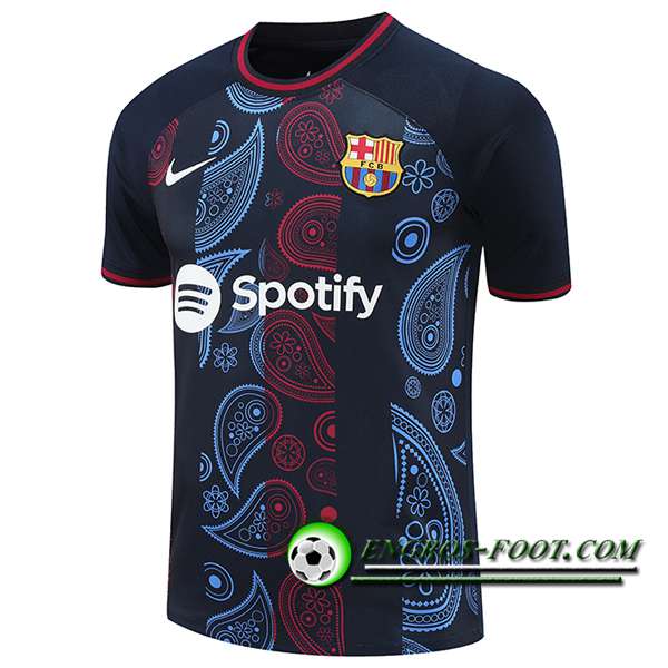 Training T-Shirts FC Barcelone Noir/Rouge/Bleu 2024/2025