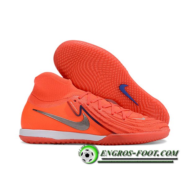 Nike Chaussures de Foot Phantom Luna Elite NU IC Orange/Gris