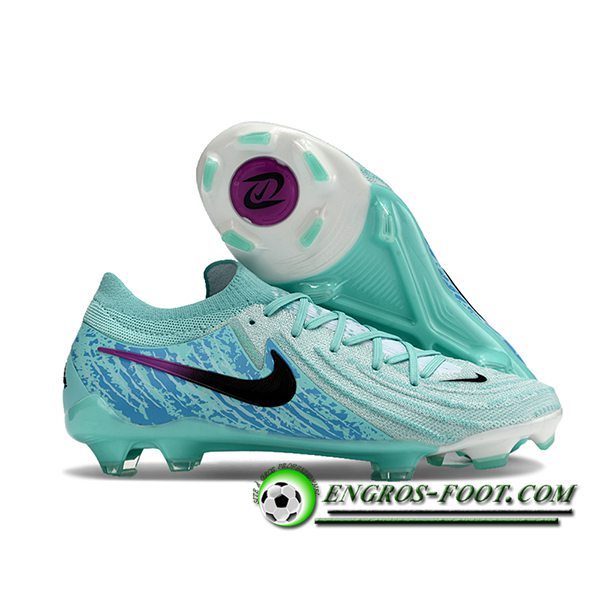 Nike Chaussures de Foot Phantom Luna Elite NU FG Vert/Bleu -02