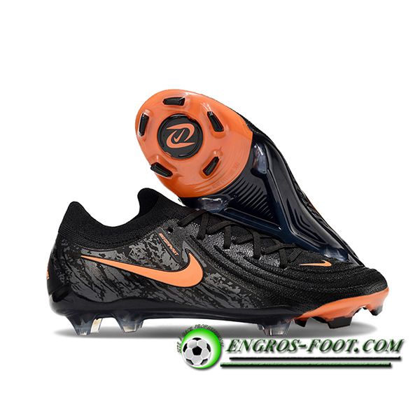 Nike Chaussures de Foot Phantom Luna Elite NU FG Noir/Orange