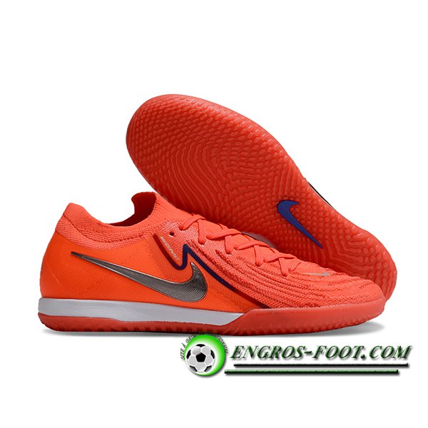 Nike Chaussures de Foot Phantom GX II Elite IC Orange/Gris