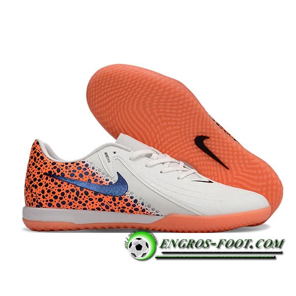 Nike Chaussures de Foot Phantom GX II ACAD LV8 IC Blanc/Orange/Noir