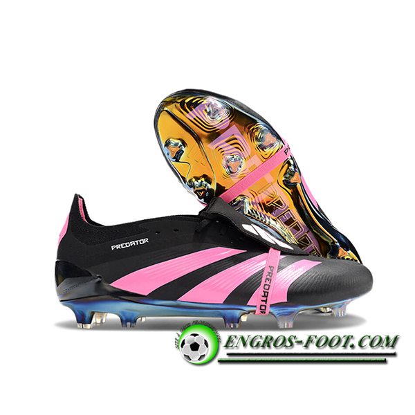 Adidas Chaussures de Foot Predator Elite Tongue FG Noir/Rose