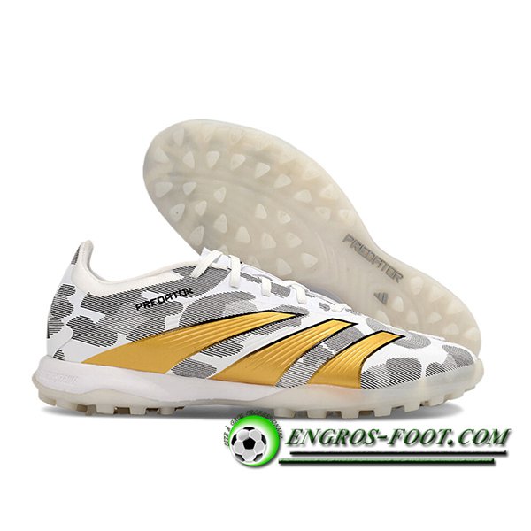 Adidas Chaussures de Foot PREDATOR 24 ELITE TF BOOTS Gris/Jaune/Blanc