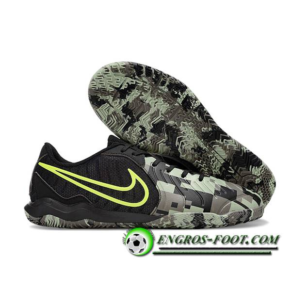 Nike Chaussures de Foot Legend 10 Academy IC Noir/Gris/Vert