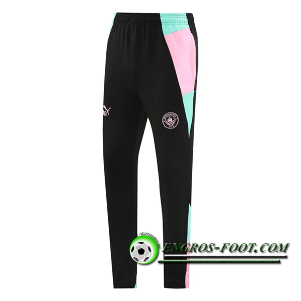 Pantalon Foot Manchester City Noir/Rose/Vert 2024/2025