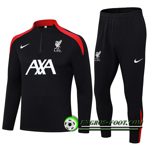 Ensemble Survetement de Foot FC Liverpool Noir/Rouge 2024/2025