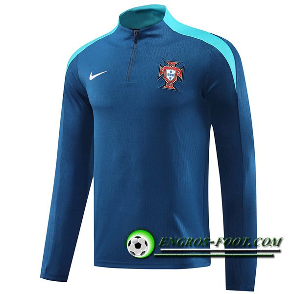Sweatshirt Training Portugal Bleu Royal 2024/2025
