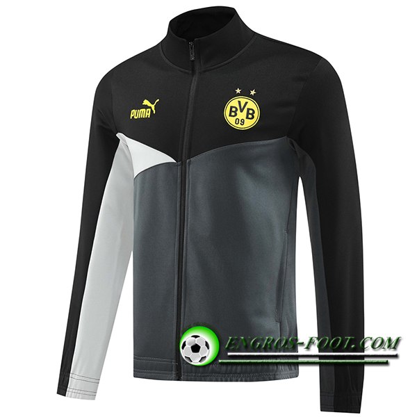 Veste Foot Dortmund Noir/Gris/Blanc/Jaune 2024/2025